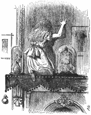 Ilustración de J. Tenniel para A través del espejo y lo que Alicia encontró allí, de L. Carroll